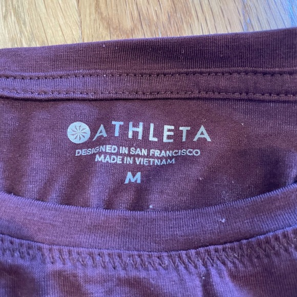 Athleta Tank Top Blue + Long Sleeve Shirt Set Plum Purple Workout Gym Medium M - Picture 5 of 9